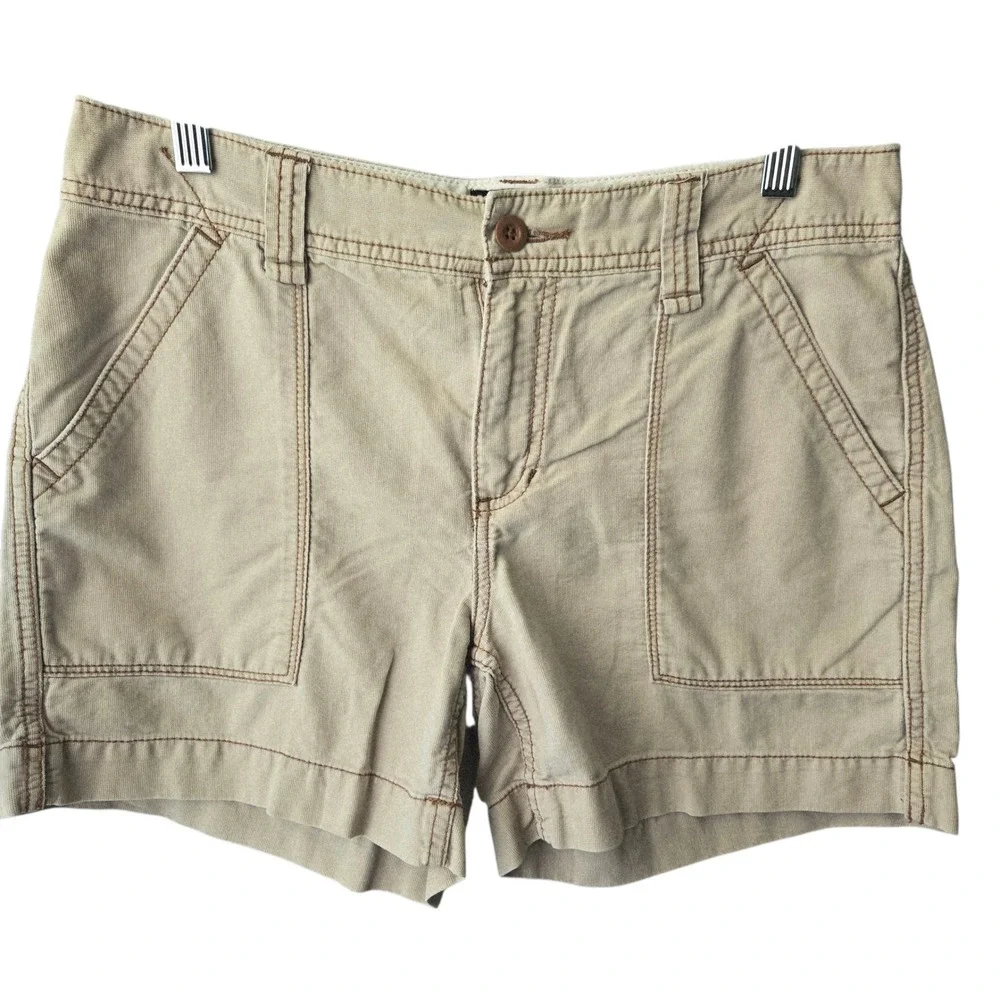 Polo Jeans Co‎ Ralph Lauren Khaki Cargo Shorts Womens Size 6 Cotton Utility